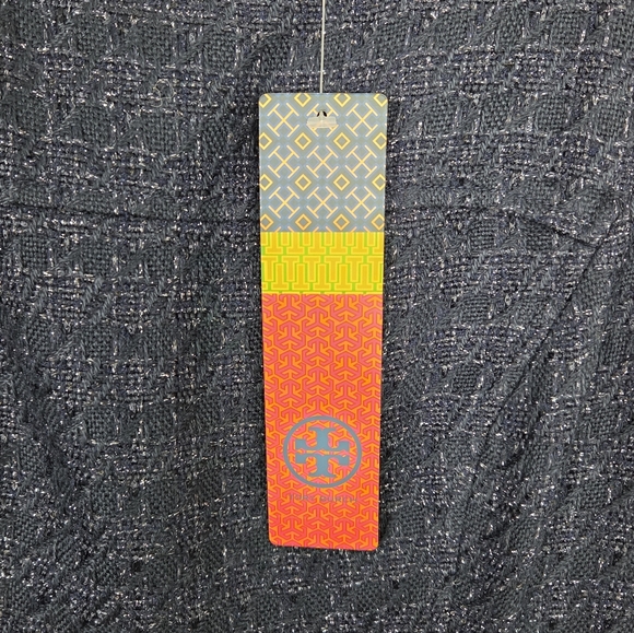 Tory Burch Jackson Shimmer Sheath Navy Dress Size 10 Style 51121437 - Picture 11 of 12